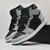 1 High OG Shadow 2.0 Black Grey Toe Mens Basketballs SportsL Shoes 1s Men Sports Designer Fashion Sneakers