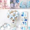 Latex Blue Balloon Set Firtst 1st Ett år Födelsedag Pojke Decor Baby Shower Kids Ballon Arch Garland Kit Party Decoration