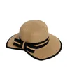 Wide Brim Hattar Kvinnors Solskydd Överdimensionerade Eaves Sun Hat Outdoor Summer Sunscreen Dome Beach Bow Holiday Straw 6.1