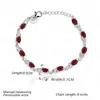 Silverfärg 925 Ruby Armband för kvinnor Smycken Gemstone 925 Sterling = Colgantes de Red Topaz Bizuteria 925