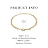 Chains Peri'sBox Gold Color Chunky Chain Necklaces For Women Sparkly Rhinestone Big Lobster Clasp Necklace Fashion Vintage Accessories