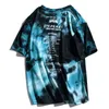 メンズ特大Tシャツグラフィックティーストリートウェアタイ染料レトロ原宿ヒップホップゴスパンク服到着2021トップメンズTシャツ