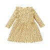 Filles à volants à pois robe automne 2021 enfants Boutique vêtements coréen 1-5T enfants manches longues robes en coton