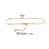 304 Acciaio inossidabile Gold Color 23.3cm (9 1/8 ") Catena a catena lunga serpente per le donne Piede Braccialetti Gioielli 2021 Trend1 Pezzo