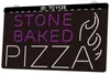 TC1125 Panneau lumineux pour pizza cuite au four sur pierre, gravure 3D bicolore