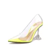 Transparenta pumpar Sandaler Strange Style Perspex Heel Point Toes Womens Party Shoes Nightclub Pumpshjn7 Dress