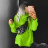 Maglioni da donna Dolcevita Maglione oversize Abbigliamento invernale Donna Neon verde rosa arancione Pullover Ladies Knit Tops 2022 Fashion