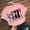 Fairy Tail Printed Round Neck T-Shirts Cozy Cotton Tops X0621