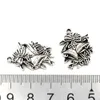 100Pcs Antique Silver Alloy Christmas Bell Charms Pendants For Jewelry Making Bracelet Necklace DIY Accessories 17X25MM A-647