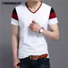 COODRONY Brand Short Sleeve T Shirt Men Streetwear Fashion Casual V-Neck T-Shirt Summer Tops Soft Cotton Tee Shirt Homme C5084S G1222