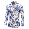 Autumn Fashion Male Shirt Casual Long Sleeve Button Shirt For Men Rose Printed Floral Shirts Men Plus Size 5xl 6xl 7xl