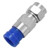 Equipamentos de rega RG6 F Digite Conector Coaxial Coaxial Compression Fitting 20 Pack (Azul)