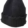 Bonnet tricoté avec des trous pour hommes et femmes 2021 New Winter Solid Color VINTAGE Cap Girls Fashion Skullies Beanies Warm Casual Caps Y21111