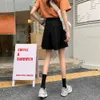 Fashion Shorts Mulheres Solto Cintura Alta Largo Perna Sólida Harajuku Verão Direto Moda Coreana Culottes 210507