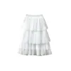 Шифон многослойная летняя белая принцесса юбка подростковая одежда юбки девочек детей 10 12 год 210331