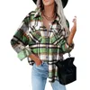 Casacos femininos outono xadrez mulheres mulheres checkered inverno casaco camisa para engrossar fêmea de overshirt 2021