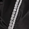 9 mm carré sucre zircon dianond tennis chaîne luxe cubique zirconia concepteur diamant 14k chaînes en or