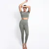 Outfit Yoga 5szt Bez Szwu Kobiet Zestaw Workout Sportowa Siłownia Odzież Fitness Z Długim Rękawem Crop Top Solid High Paist Legginsy Garnitury Sportowe