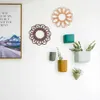 Nordic doğal asma duvar dekorasyon kolye rattan el yapımı ayna çiçek çerçeve oturma odası yatak odası duvar asılı süsleme sh1909252489066