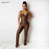 Women's Tracksuit Two Piece Set Female Clothing Sexy Club Outfit Tube Top Stacked Pants Suit Fashion Sportswear T0B3903W 210712