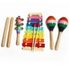 14 pcs bebê instrumentos musicais de madeira brinquedos crianças crianças confussion conjunto de ajuda de ensino música para kindergarten crianças