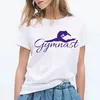 Summer Watercolor Ballet Dancer Printed Girl Black T Shirt Kawaii Gymnastics Dance Lover Tee Femme Custom