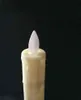 10st Swinging Dipped Wax Moving Wick Dancing Flame Led Taper Stick Candle Lamp Hem Bröllop Xmas Bar Party Church Decor 21cm (h) H1222