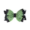 Baby Hair Clip Accessories Bow Happy Halloween Child Barrette Spider Web Print Girl Ins Ribbon Grosgrain M3742