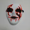 Leuchtende Gesichtsmaske, Halloween-Dekoration, handbemalt, LED-Tänzerin, Party, Cosplay, Maskerade, Street Dance, Rave-Spielzeug, XD24819