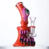 Petit Mini Dab Rigs Style Halloween Bongs Narguilés Conduites D'eau En Verre 14.5MM Pommeau De Douche Joint Femelle Perc Uniqe Bécher Bong TX817