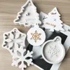 Silikon Bakeware Kalıpları DIY Kar Tanesi Noel Ağacı Asılı Pişirme Aracı Çocuklar Anahtarlık Parfüm Araba Kolye Kek Dekorasyon KKB2768