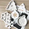 Silicone Bakeware Moldes para DIY Floco de Neve De Natal Árvore de Natal Pendurado Ferramenta de Cozimento Keychain Keychain Perfume Carro Pingente Bolo Decoração KKB2768