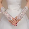 Свадебные перчатки с блестками Свадебные перчатки На запястье без пальцев с бисером Короткие перчатки Аксессуары