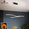 Lampade a sospensione Oro Nero LED Luce per soggiorno Sala da pranzo Cucina Apparecchi di illuminazione a sospensione per interni domestici Lampada AC 110 V 220 V
