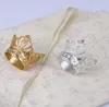 Crown servett ring metall kronor form med imitation diamant servetter hållare för hem bröllop bord dekoration cca6852