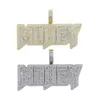 Chains Iced Out Bling 5A CZ Paved Gold Color Letter Money Pendant Necklace With Long Rope Chain Hip Hop Dollar Men Boy Jewel218D