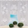 カーテンドレープヨーロッパホワイトキッチンチュールレースシアジャック型半透明コーヒーワープニットカーテンベッドルームロマンブラインドカーテン