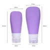 Storage Bottles Jars 4Pcs Set Silicone Refillable Travel Set Essence Shampoo Shower Gel Container Can Carry On The Plane29872717044