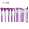 15 pcs série fluorescente maquiagem escovas ferramentas conjunto pó olho sombra base blush misturar cosmético maquiagem kit brocha de maquillaje