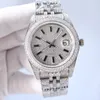 Full Diamond Herrklockor 41mm Automatisk Mekanisk Armbandsur Diamond Bezel Vattentät Armbandsur Montre De Luxe Klockor Herr