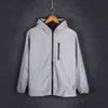 Plus Size 4XL Men Spring Autumn full reflective Windbreaker waterproof Jacket male High street hip hop Loose Hooded Coats 211110