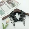 Bow Ties Women Handmade Fake Collar Shirt Blouse Collars Removable Embroidered Detachable Female Nep Kraagie