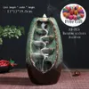 Backflow Incense Burner Waterfall Ceramic Smoke Mountain River Handicraft Incense Censer Holder Home Decor Gift With 10 Cones