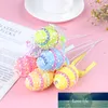 6 pçs / set Easter Ovo Egg Stick Easter Decoração Pendurar Ornamentos Brinquedo Presentes Casamento Favores Decoração Do Partido Decoração Decoração Preço de Fábrica Especialista Qualidade Mais Recente