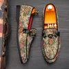 Loafer Slip on Men Shoes Office 2021 New PU Leather Concise Print Casual Business Shoes Spring Autumn Classic Comfortable Outdoors DP137