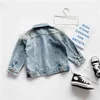 Kärlek DDMM Girls Jackor Barnkläder Prinsessan Denim Lace Decoration Baby Ytterkläder Coat Kids Kostymer 210715