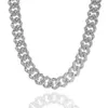 I ghiacciato Miami Cuban Link Chain Mens Gold Chains Necklace Bracciale Fashion Hip Hop Jewelry 9mm1116755