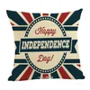 Pillow case linen American Independence Day pillowcase sofa car cushion cover holiday celebration goddess of Liberty Home Textiles T2I52079