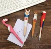 Animal Wooden carving creative ballpoint pen wood Ball point pens handmade sculpture student-pen SN4169