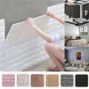 10Pcs/pack 3D Brick Self-adhesive Wall stickers Waterproof Foam Panel Wallpaper Peel And Stick Bedroom Background Kitchen Decor Y0805